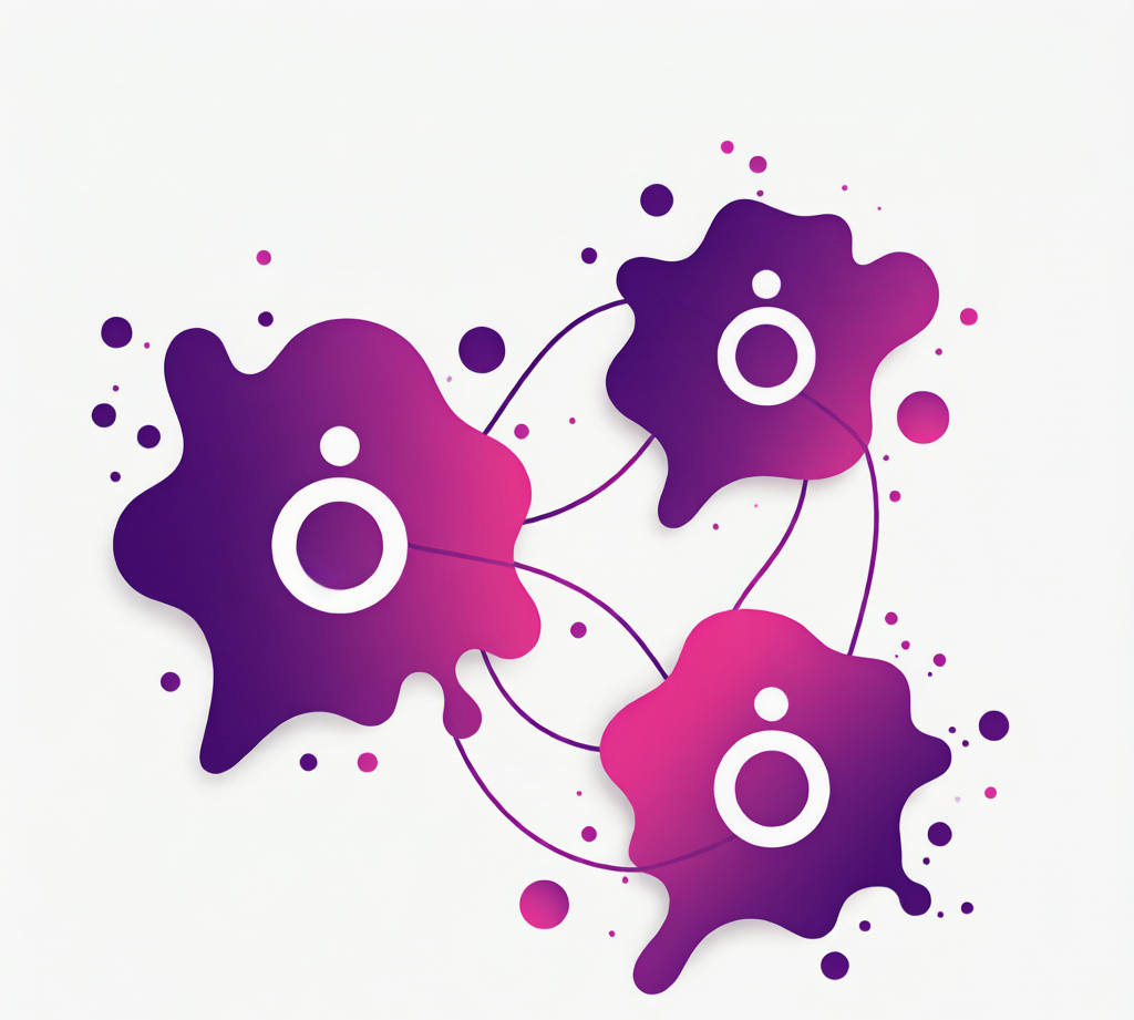 Original illustration: three ink droplets collaborating, matching co-op multiplayer tips