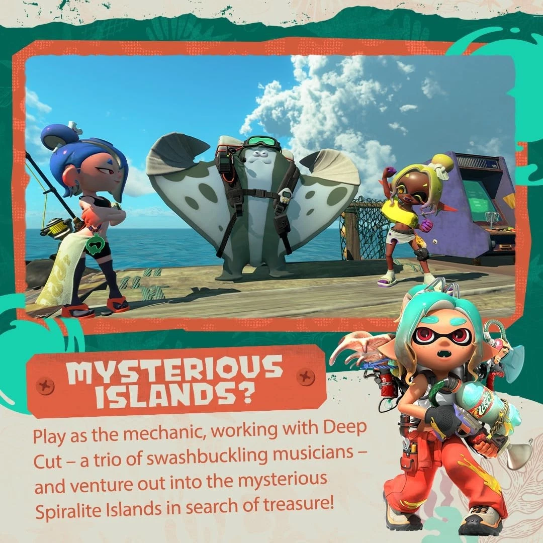 Splatoon Raiders island map view showing the Spirhalite archipelago