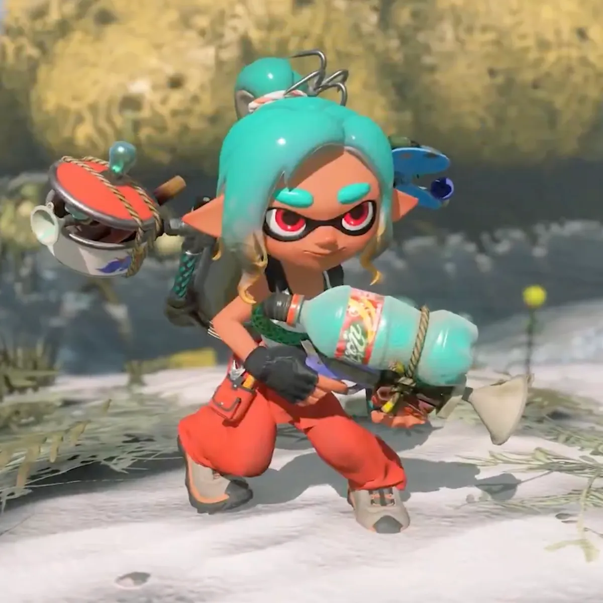 The Mechanic exploring a snowy island while hunting for collectibles